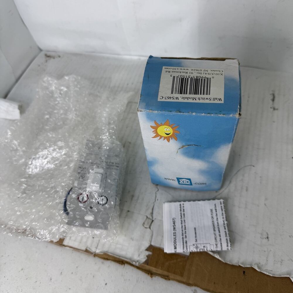 X10 Powerhouse WS467 Relay Wall Switch Module Brand New In Box With Manual